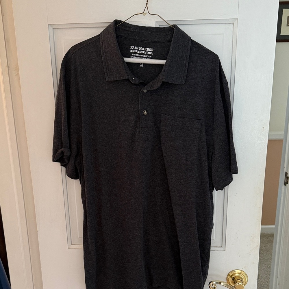 Fair Harbor Men's Dark Gray Polo Shirt